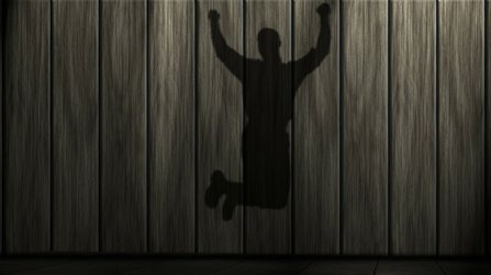Jumping man silhouette