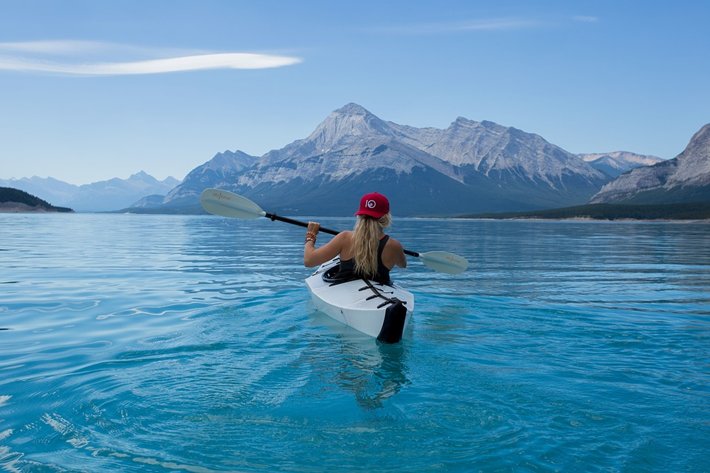 Girl on kayak